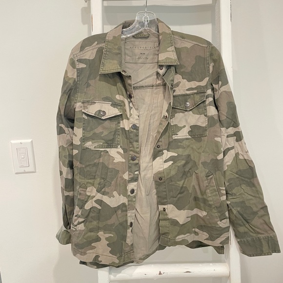 Aeropostale Camouflage Button Up Jacket - Picture 1 of 4